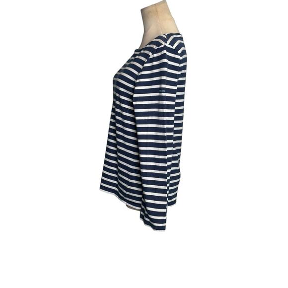 Saint James L'Afeur blue white striped long sleeves top size 4 - Picture 11 of 13